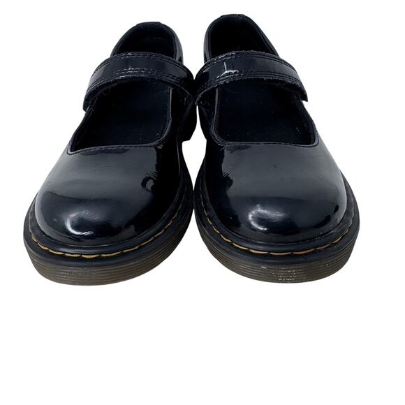 Dr. Martens Maccy Mary Jane Shoes Kids 2 Black Patent Leather Air Cushioned Sole - Picture 6 of 10